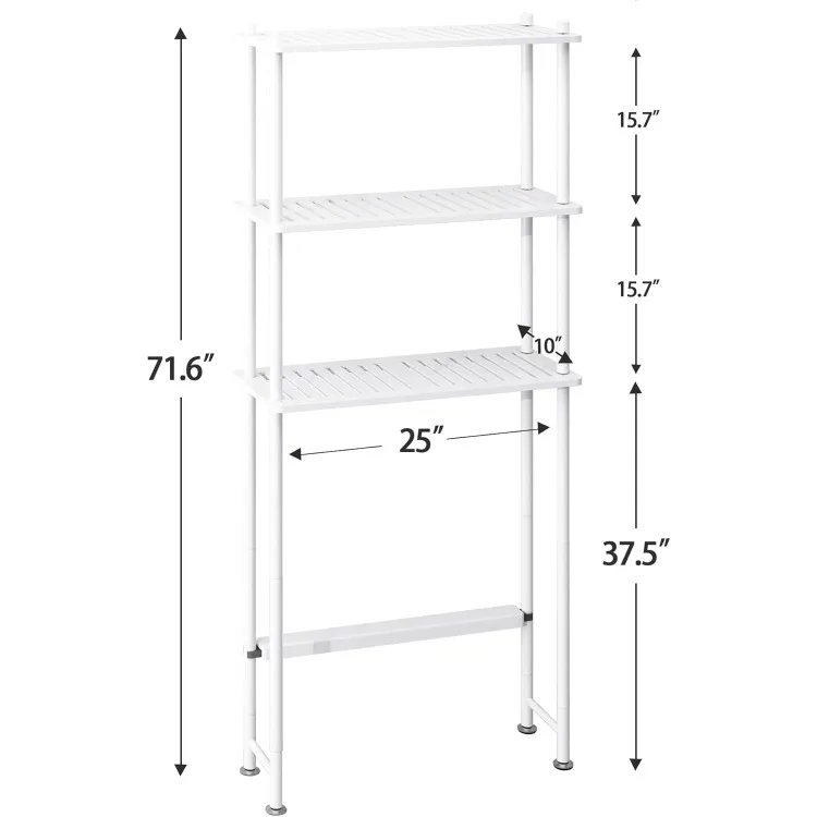 AmazerBath Bamboo Over The Toilet Storage Shelf, Over Toilet Bathroom Organizer Rack, 3-Tier Bathroom Shelves Over Toilet, Space