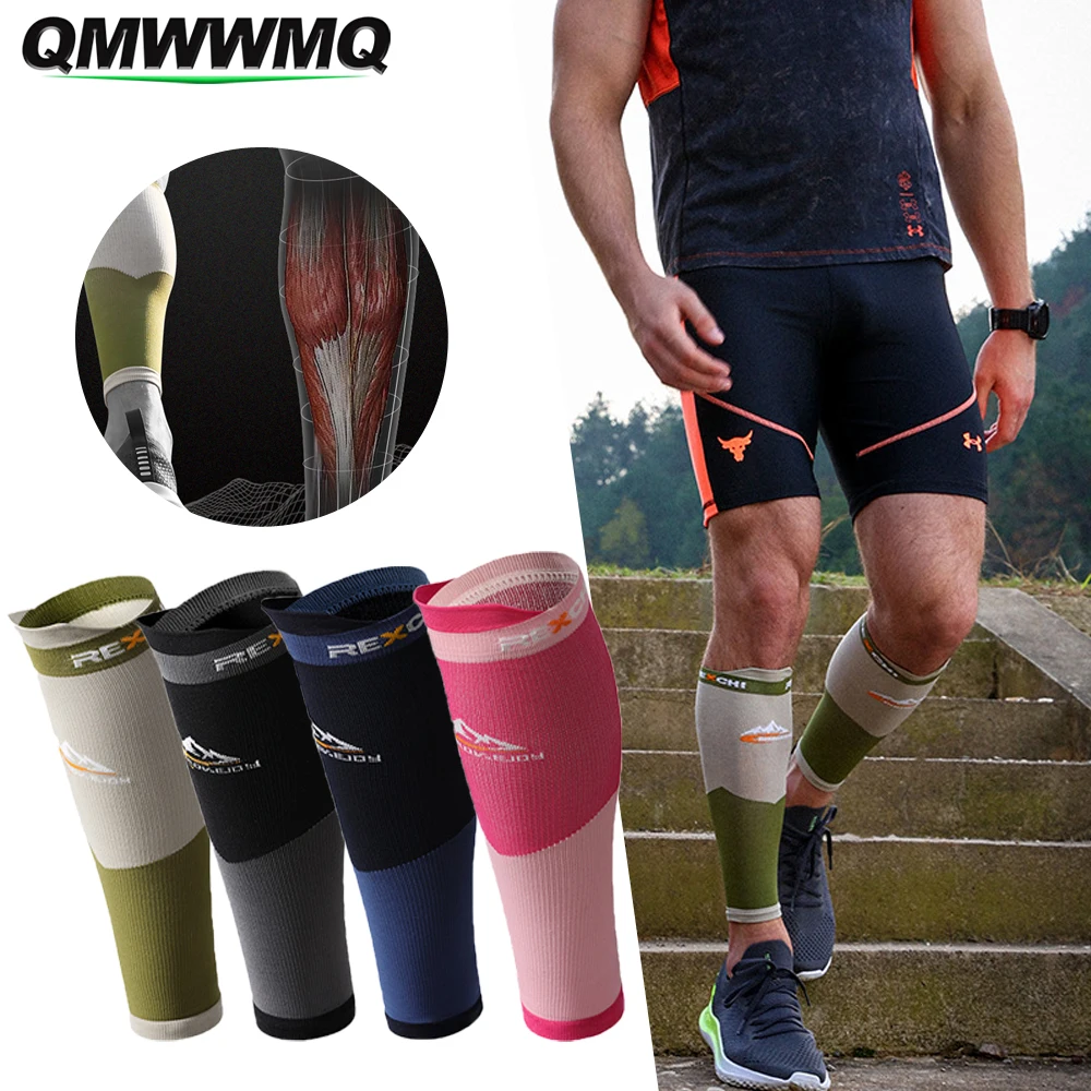 1Pair Leg Compression Sleeve for Men Women,Footless Compression Sock for Running,Varicose Veins,Calf Pain Relief,Nursing,Travel