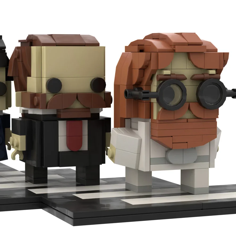 MOC Band ตัวอักษรอังกฤษ Rock ทีม Brickheadz Building Blocks ชุด Beatlesed นักร้องที่มีชื่อเสียงของเล่นสําหรับของขวัญผู้ใหญ่