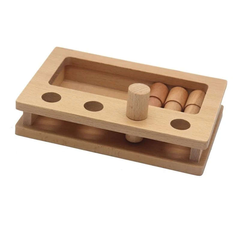 Leren puzzeldoos sorteercilinderdoos handtrainer speelgoed voor jongensmeisjes 3 15UB