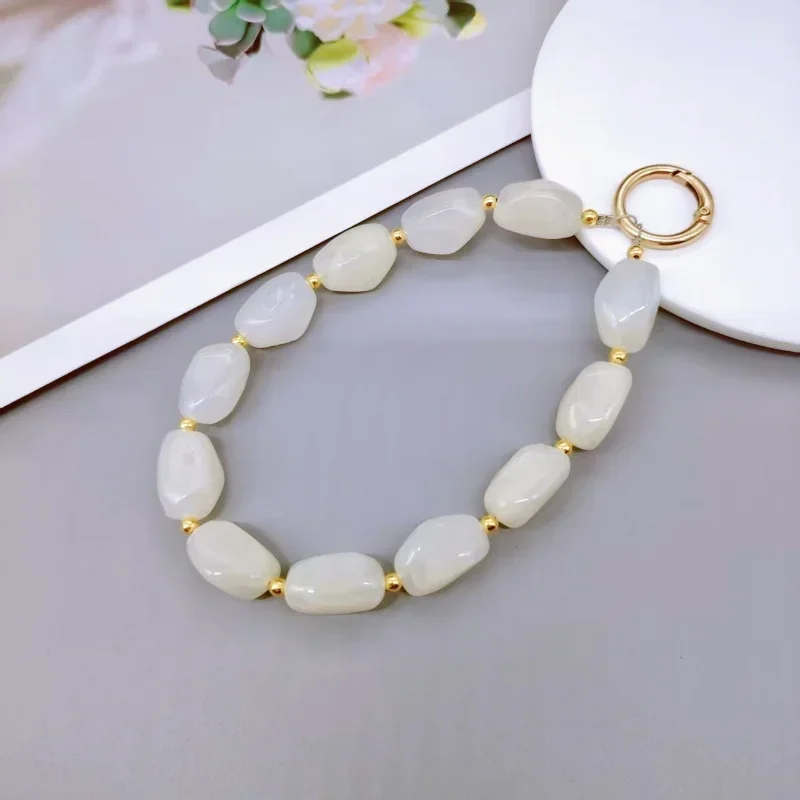 Dyeing Color Imitation Stone Phone Chain Keychain