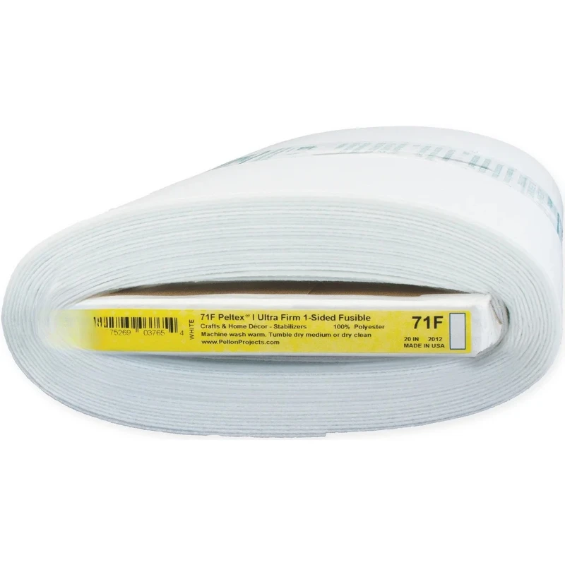 

71F Peltex Fabric Interfacing, White, 20" x 10 Yards by the Bolt