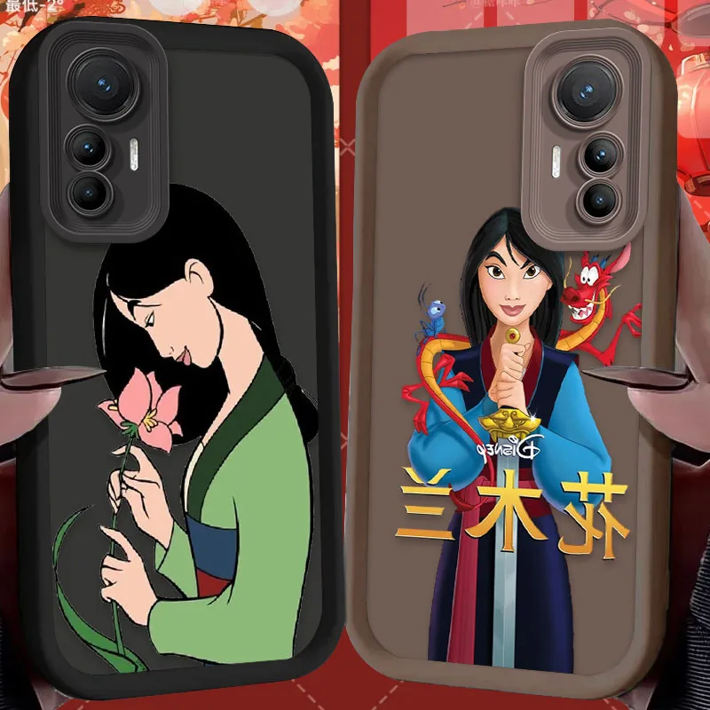 Casing Mulan kartun Disney untuk Xiaomi, 14T 13T 12T 11T 13 12 11 Lite 5G NE POCO X6 X5 F6 F5 F3 X4 GT X3 NFC M5S C65 M6 Pro Funda