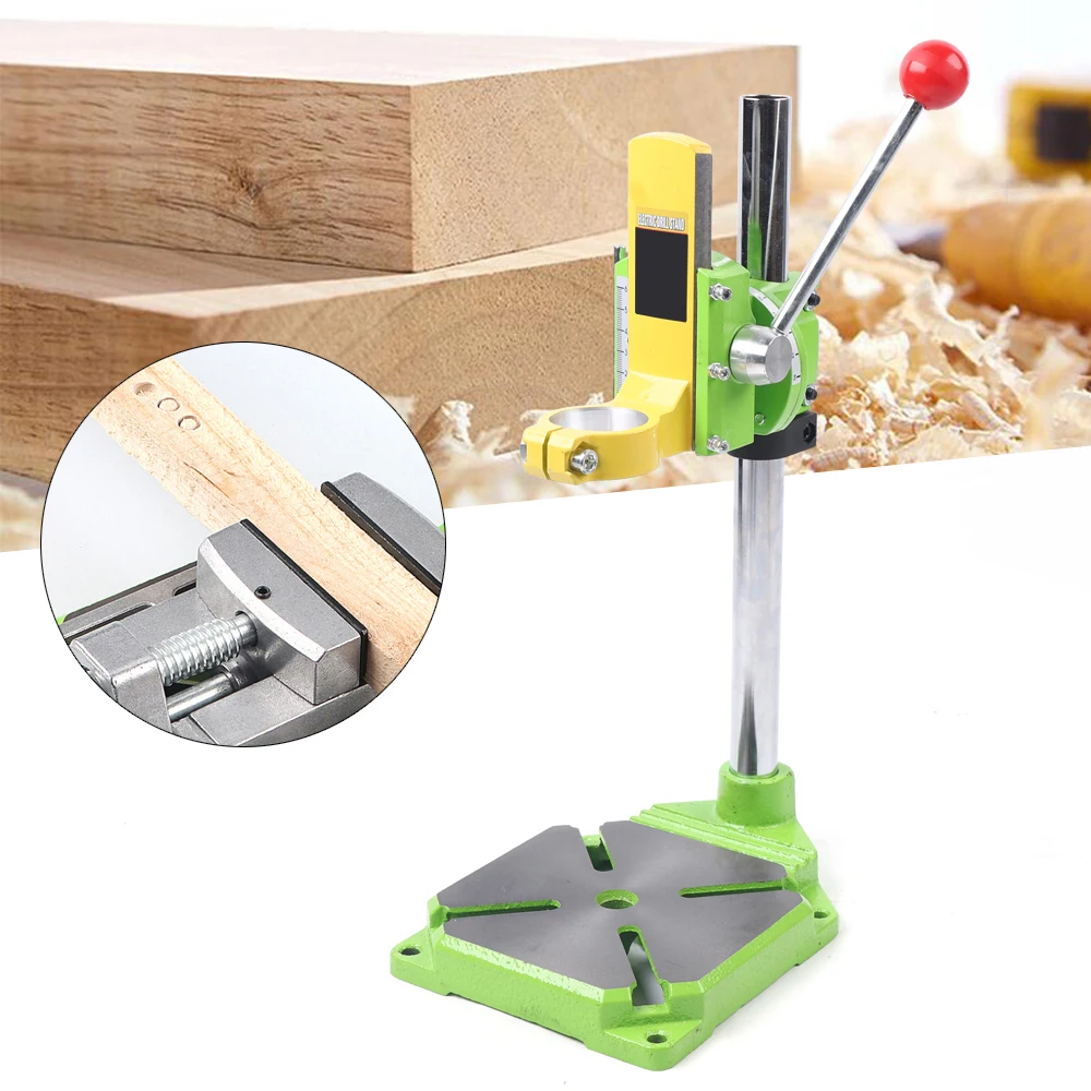 Bymaocar 90° Rotatable Professional Drill bracket Rotary Bench Drill Stand Drill Press Stand Bench Clamp Hand Drill Workbench