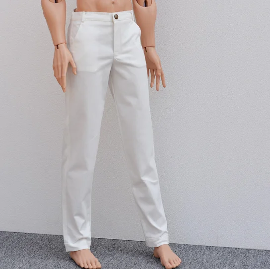 

D09-P836 детская игрушка ручной работы 1/6 1/4 1/3 дяди 73 TD85 ID75 дядя MDD BJD/SD Кукольная одежда по индивидуальному заказу повседневные штаны белый синий