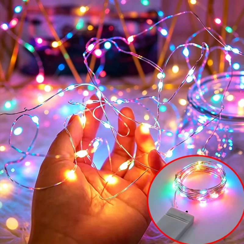 

1/2/3/5/10M Copper Wire Fairy Light 10/20/30/50/100LED Gift Adorn String Light DIY Wedding Party Christmas Decoration Garland