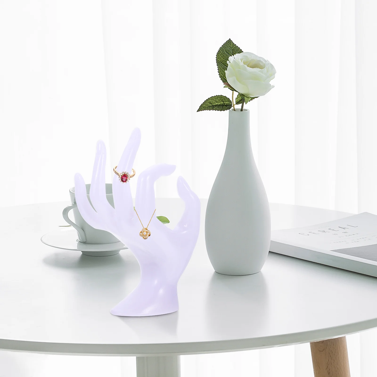 

2Pcs Black White Ok Gesture Style Hand Jewelry Display Rack Durable Bracelet Watch Holder Organizer Stand Bracelet Watch Holder