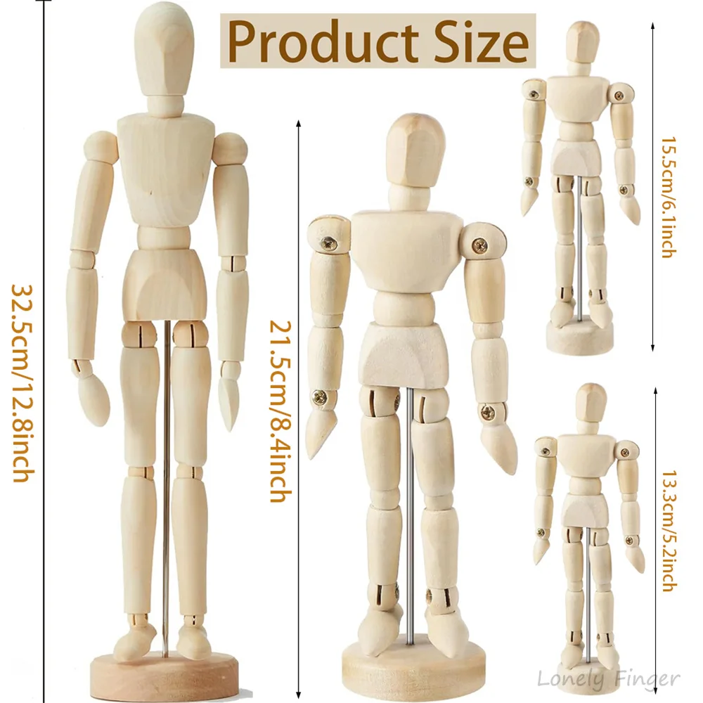 Wooden Hand Body Draw Action Toys Drawing Sketch Mannequin Model Movable Limbs Figures Home Decor Artist Models Jointed Doll