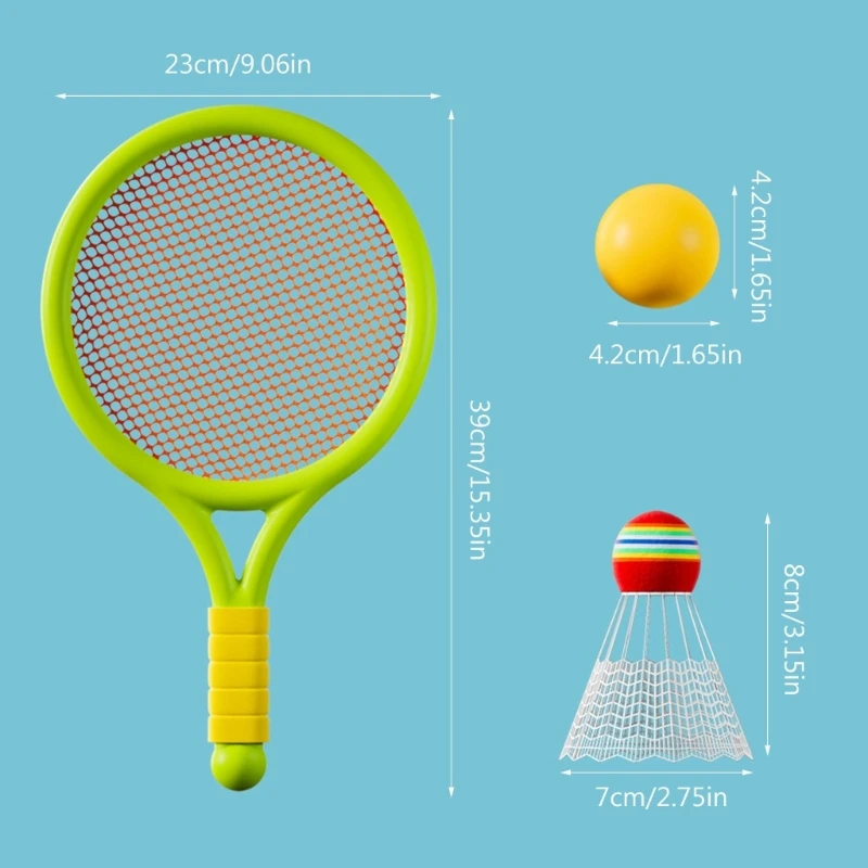 Kids Badminton Rackets Set Lightweight Children Tennis Badminton Toy Children Tennis Racquets with Balls for Family Game