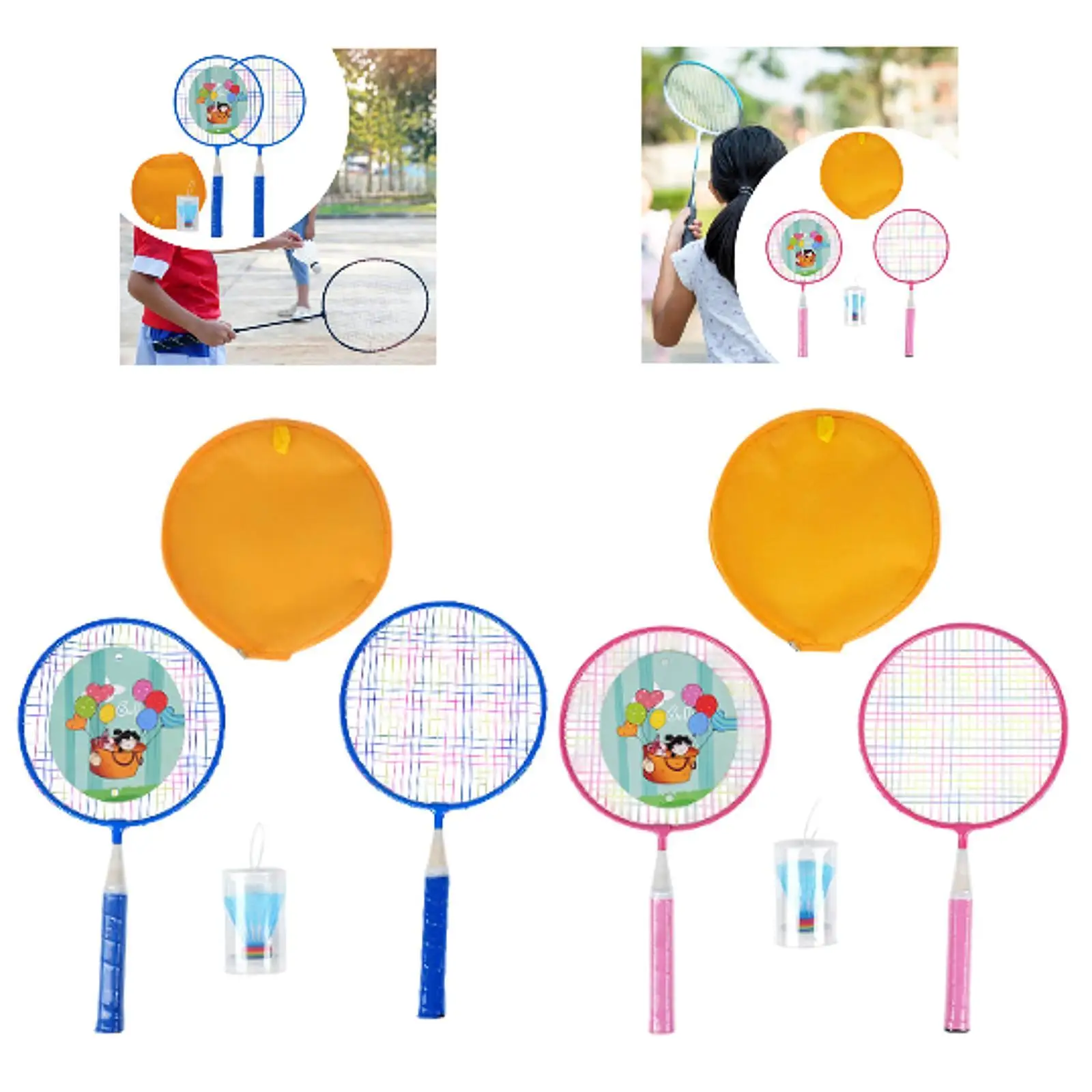 

Badminton Racket for Kids with Storage Bag for Outside Children 2 Player