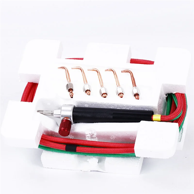 

ABBP-Mini Little Soldering Torch Oxygen Acetylene Torch Flame Gun Jewelry Tools 5 Tips Connetor With Oxygen Gas