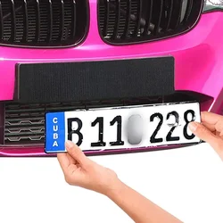 2Pcs/Set Invisible Adhesive License Plate Holder High Temperature Resistant Frameless Weather-proof Number Plate Holders