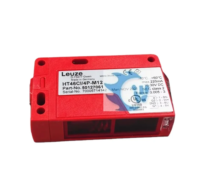 

Leuze HT46CI/4P-M12 PNP Фотоэлектрический датчик Диффузное подавление фона Переключение света 120-3 000 мм Рабочий диапазон