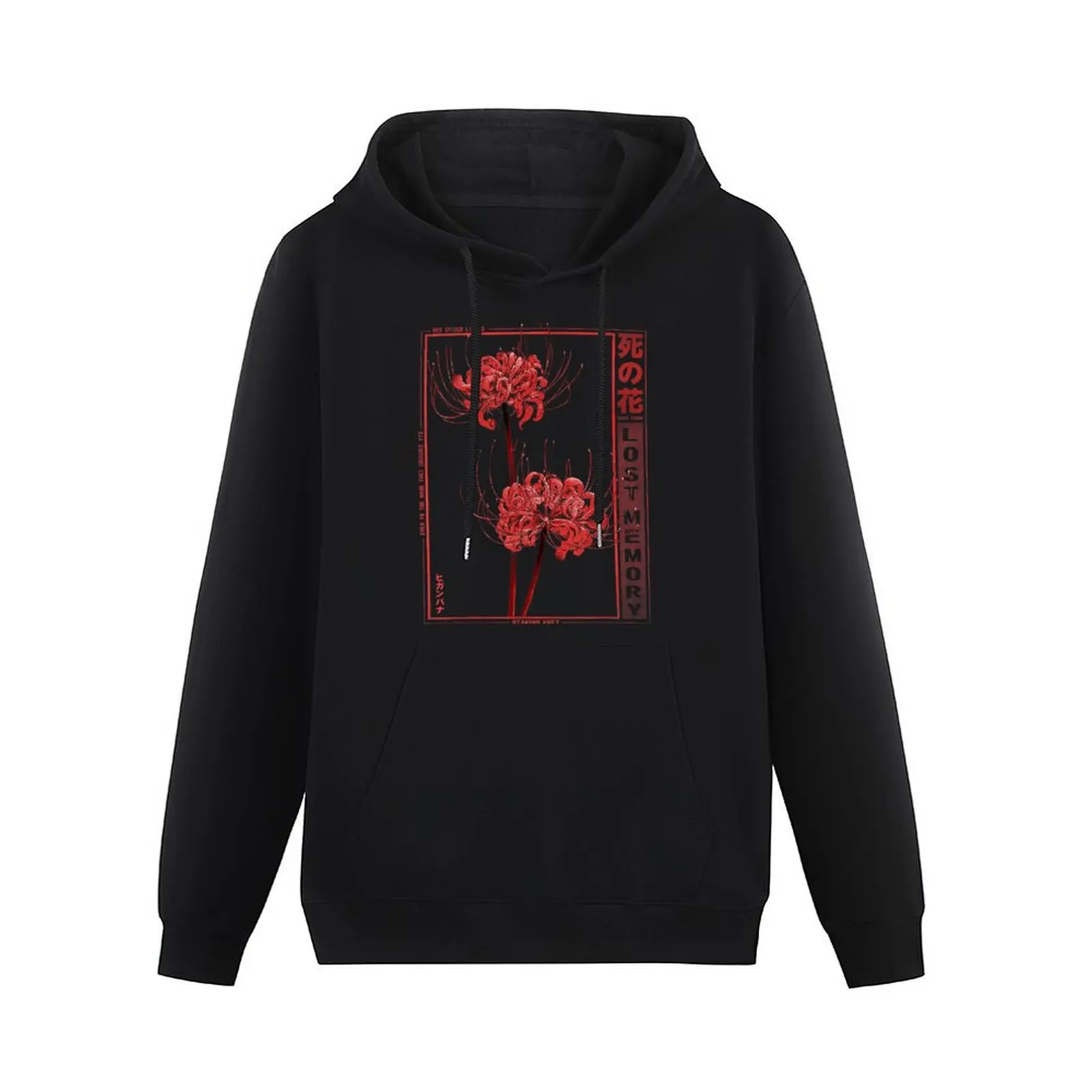 Japanese Spider Lily Soft Grunge Anime Aesthetic Flower Pullover Hoodie anime clothes blouse men's hoodies