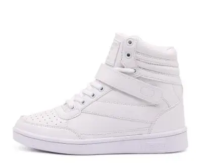 2021 Vrouw Ademende Hoge Top Zwart Witte Laarzen Schoenen Vrouwen Casual Schoenen Platform Verborgen Toenemende Sneakers Lederen Schoenen 586