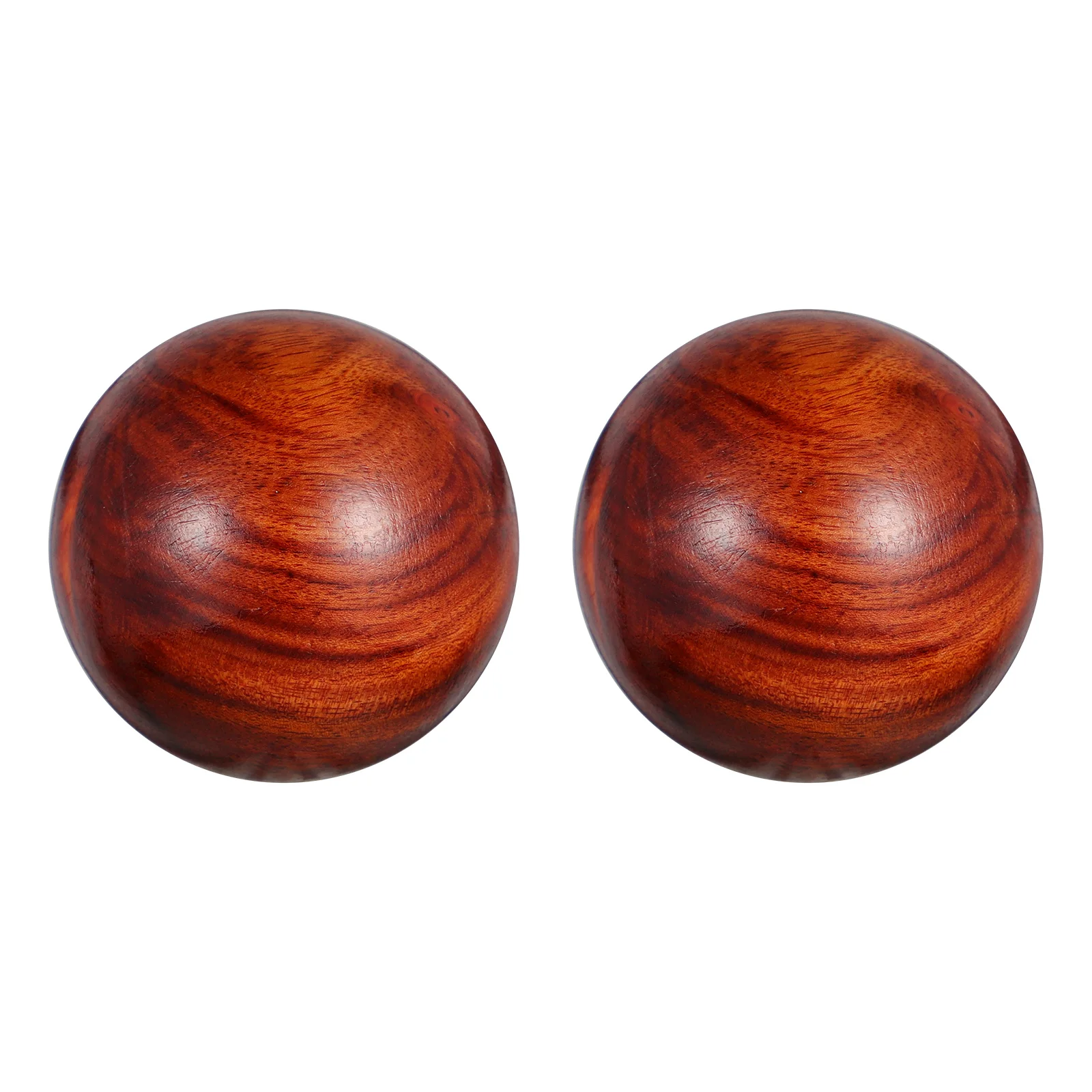 2 Pcs Carving Crafts Massage Ball Toy Handicraft Handheld Rosewood Decompression Exercise