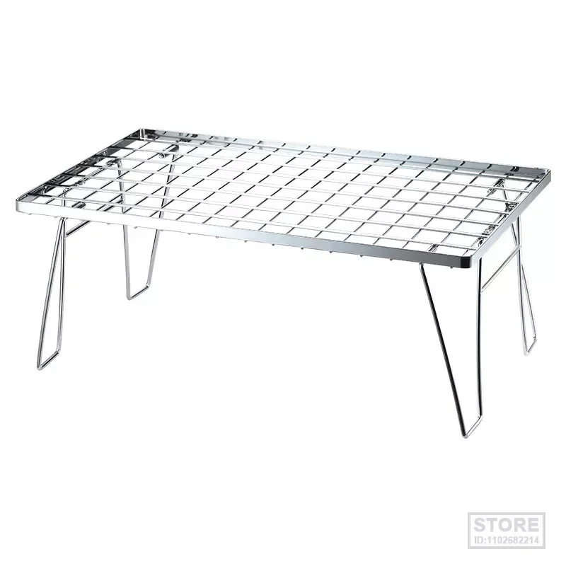 

Outdoor Camping Stainless Steel Multi-purpose Folding Table Camping Outdoor Picnic Table Barbecue Table Camping Ground Rack