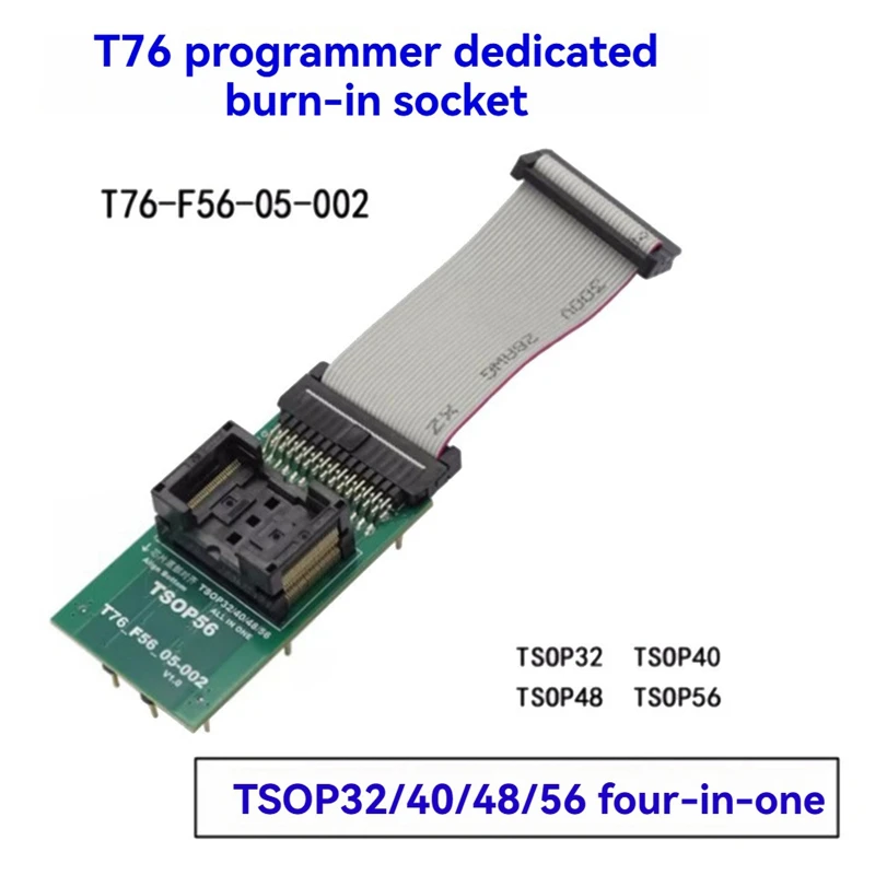 Para programador Xgecu T76 Tsop32 Tsop40 Tsop48 Tsop56 ZIF adaptador enchufe de grabación