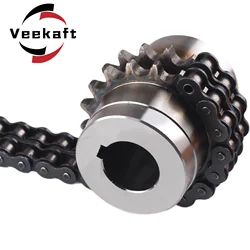 1PC Veekaft Sprocket Gear Chain Coupler KC4012 12/12.7/14/15/16/17/18/19/20/22mm Chain Coupling Roller Chain Coupling