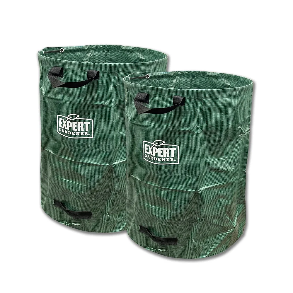 

Durable Waterproof Leaf Bags 53 Gallon 2 Pack Sturdy Handles Yard Cleanup Heavy Duty Mildew Resistant Lightweight Garden Debris