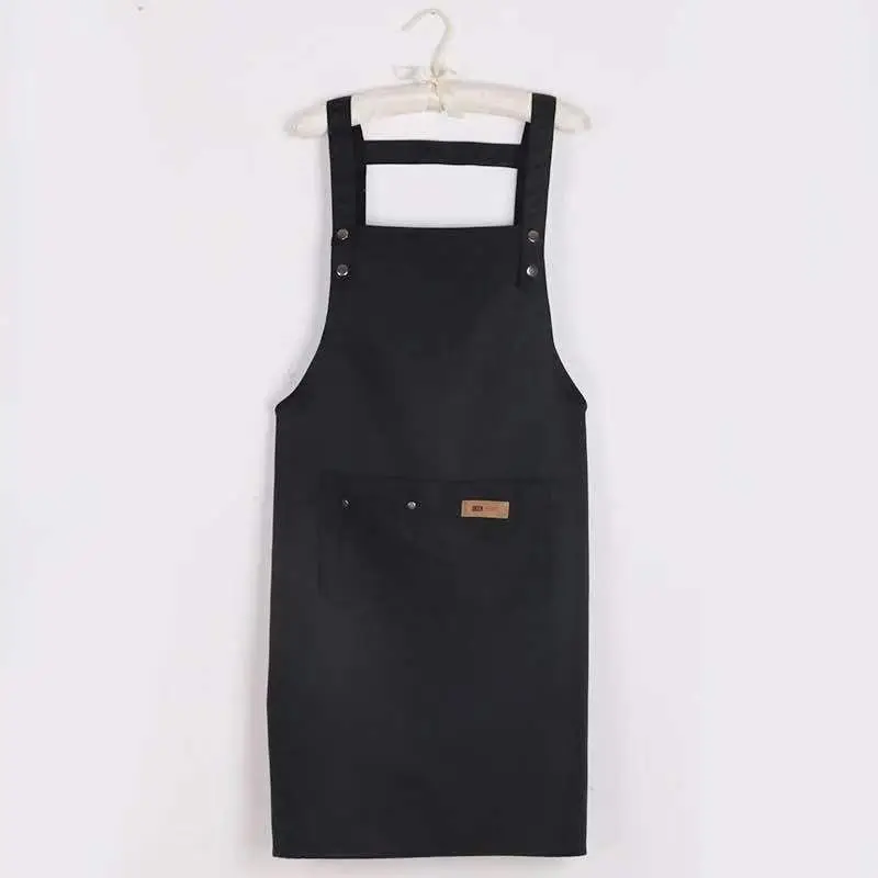 Fashion Canvas Kitchen Aprons For Woman Men Chef Work Apron For Grill Restaurant Bar Shop Cafes Beauty Nails Studios Uniform