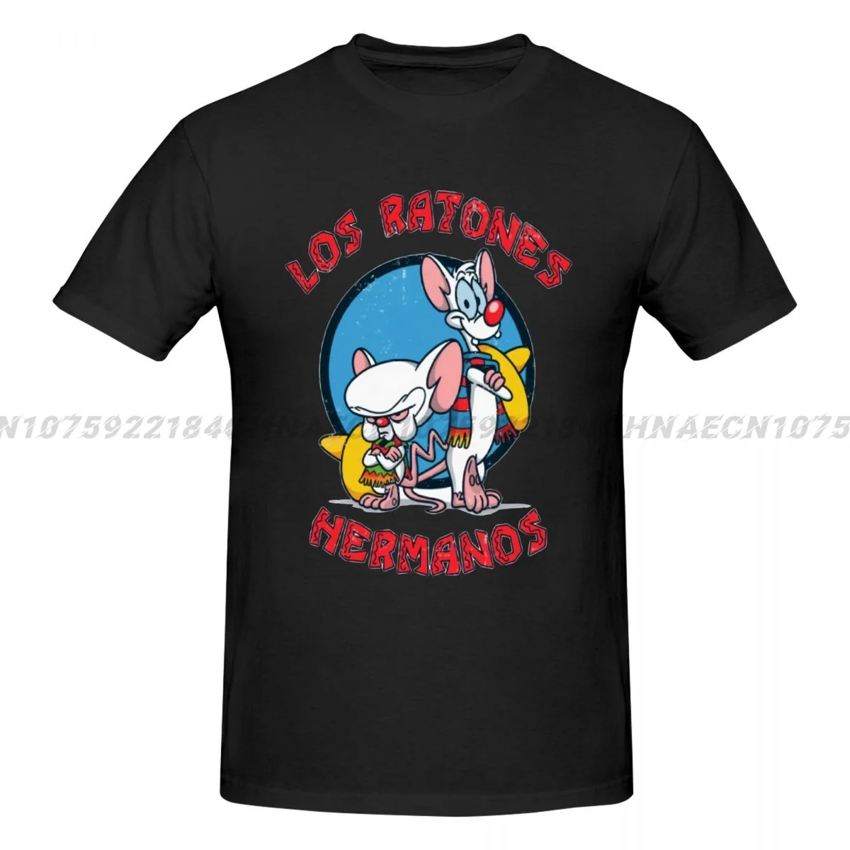 T-shirt Pinky And The Brain Los Ratones Hermanos Print Men Tee Shirts Top Y2k Harajuku Tops Street Fashion