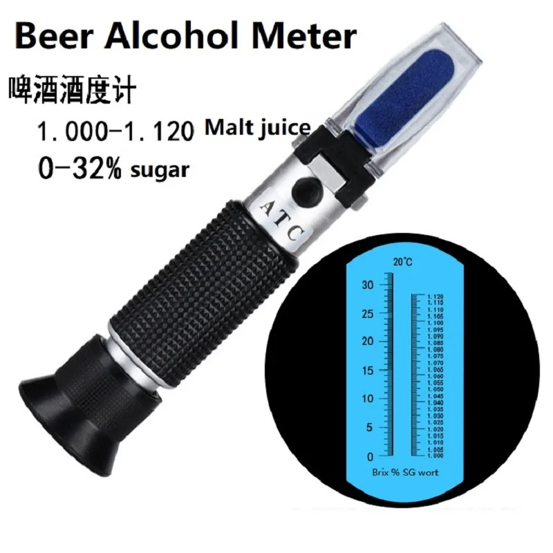 Portable Accurate Alcoholmeter Wine Beer Tester Alcohol Degree Content Hand Refractometer