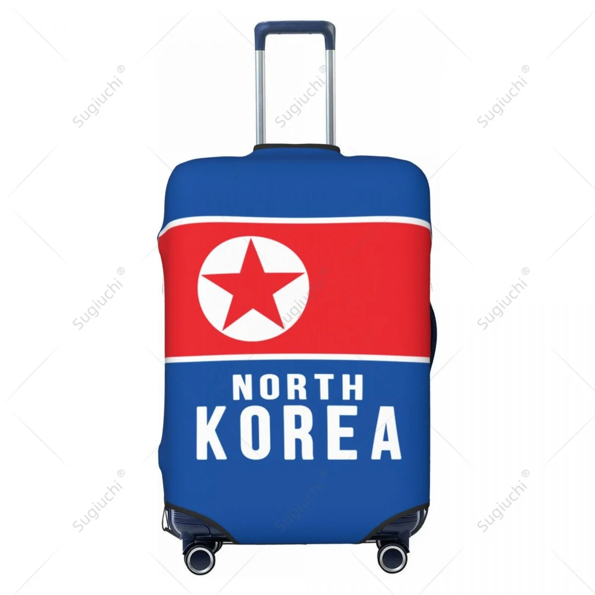 North Korea Flag Luggage Cover Suitcase Elastic Dust Case Travel Accessories Printed Baggage Case Protective