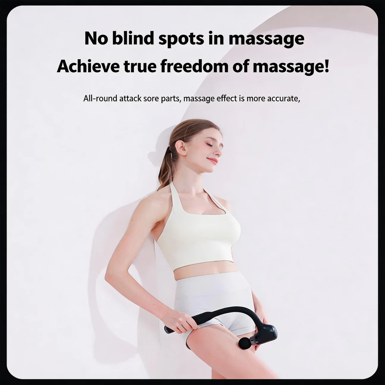 JianYouCare Electric Fascia Gun with Extend Handle Elbow Bend Deep Tissue Massager for Shoulder Neck Waist Back fatigue release
