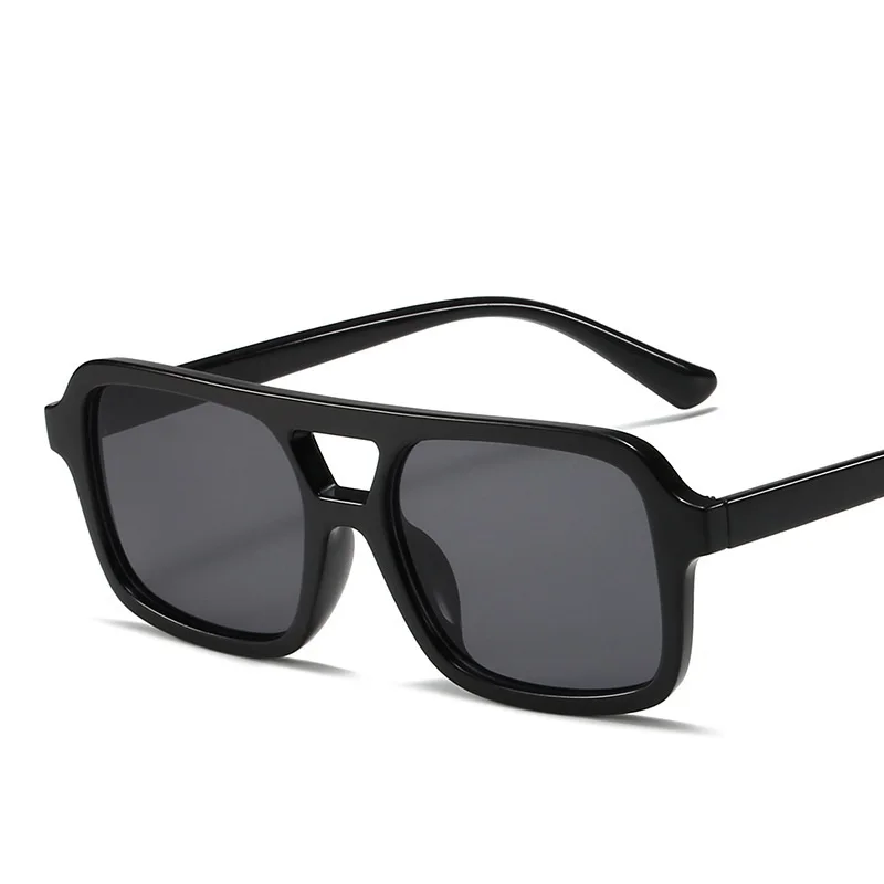 Vintage kare güneş gözlüğü kadın lüks marka tasarım SDouble işın güneş gözlüğü kadın moda şeker renkler Oculos De Sol Feminino