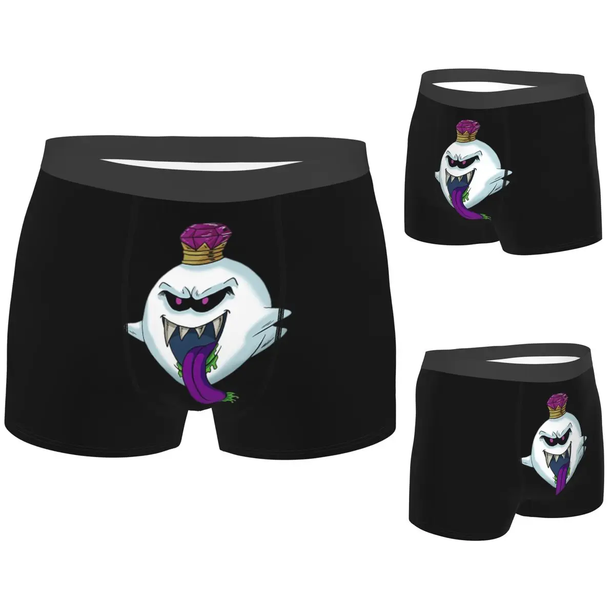 

Boxer Underpants Shorts King Boo Panties Men Breathable Underwear for Homme Man Boyfriend Gift