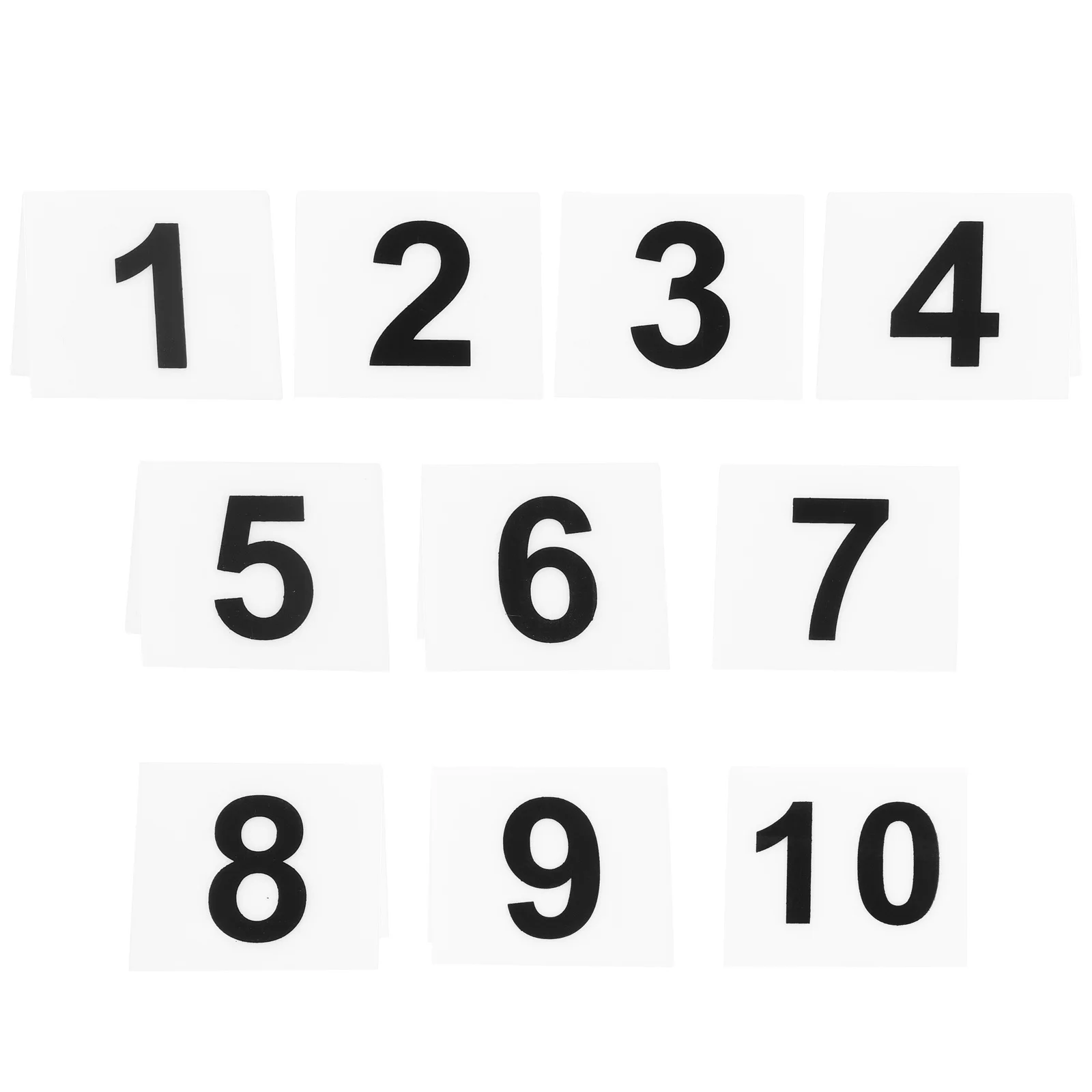 

10Pcs Number Plates V Shaped Acrylic Table Sign Double Sided Reserved Sign for Wedding Banquet Table Accessory