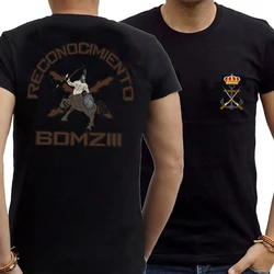 Camiseta reconocimiento infanteríaデマリーナespañola。メンズ半袖ラウンドネックTシャツ,コットン100%,カジュアルスタイル