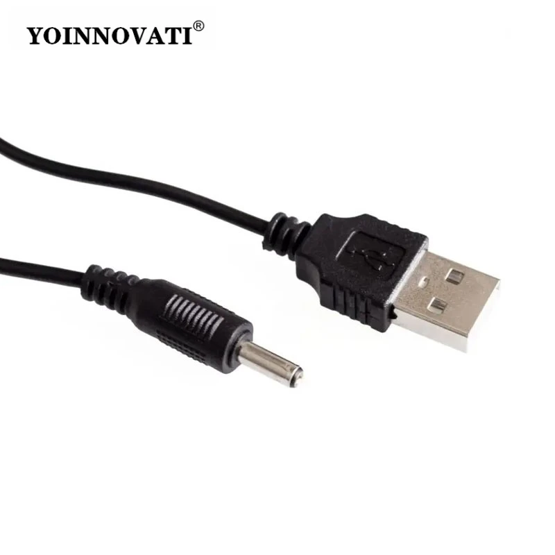 USB Male to 3.5x1.35mm  DC5.5*2.1mm Plug Barrel Jack 5V DC Power Supply Cord Adapter Charger Cable
