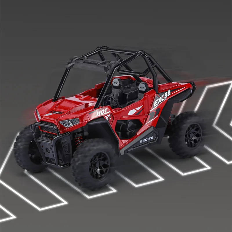 1:24 Alloy ATV Sport Motorcycle Model Diecast Metal Beach Desert All-Terrain Off-Road Motorcycle Model Sound Light Kids Toy Gift