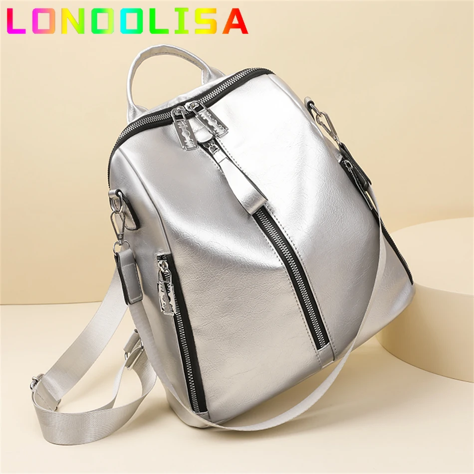 Women 3 In 1 Backpacks Purses High Quality Bookbag Soft Leather School Bags for Teen Girls Ladies Travel Large Capacity Mochilas