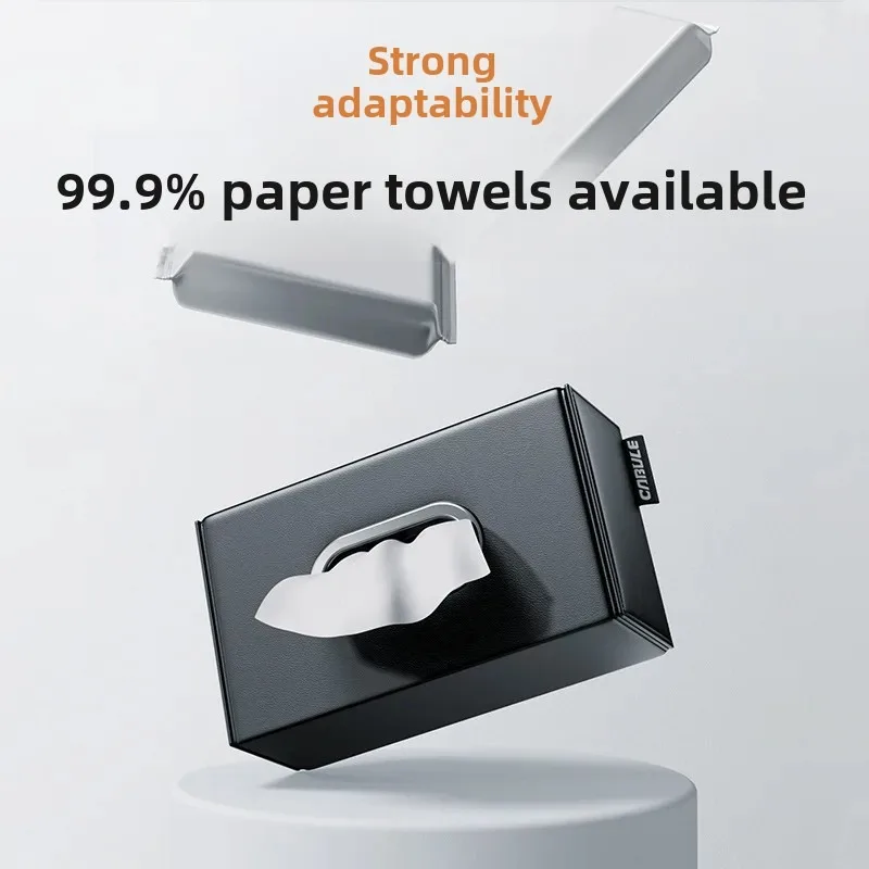 Car Tissue Box Leather Car Napkin Holder Magnetic Attraction Car Tissue Box With Lid Car Holder Car Sun Visor Tissue Box