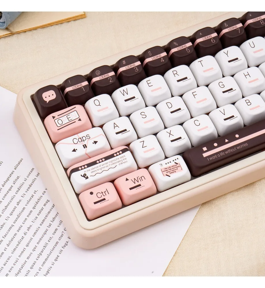 Keycaps Personality Fantasy Information Keycaps FOA Original Height PBT Full Five-Sided Sublimation Mechanical Keyboard