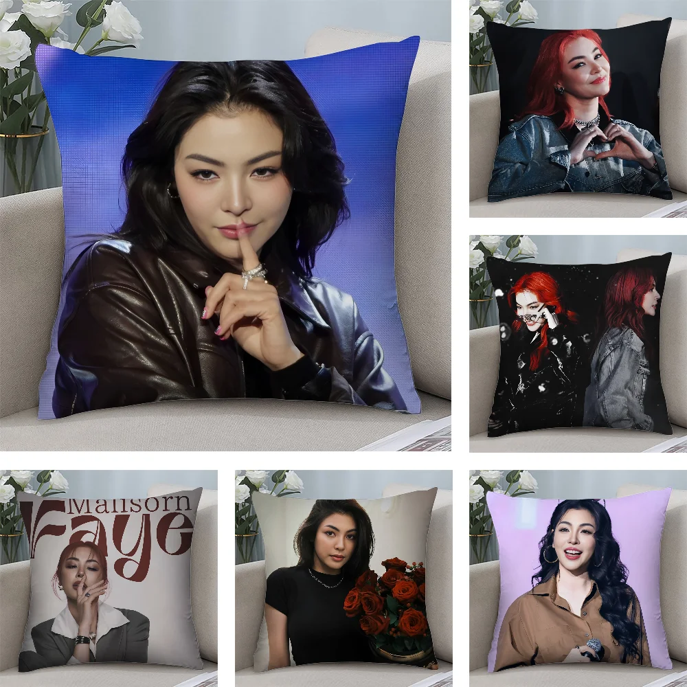 P-Peraya Malisorn Faye Pillow Case Short Plush Pillow Covers Sofa Decorative Gift Home Double-sided Printing Cushion Cover