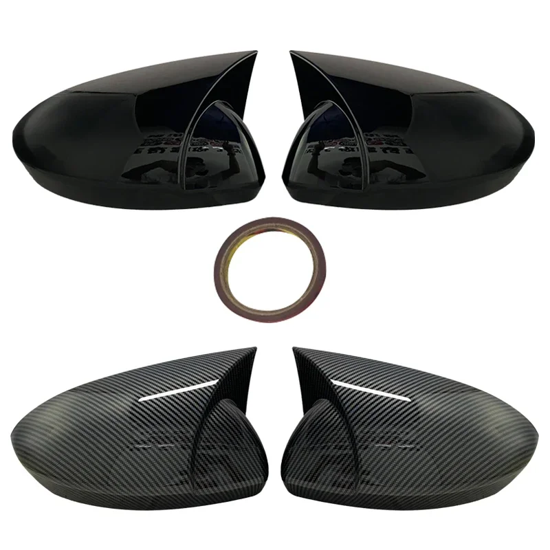 Bat Style Mirror Cover For Renault Megane 4 2016 2020 Rearview Mirror Cover 2 Pieces Cover Glossy Black Car Shields Exterior