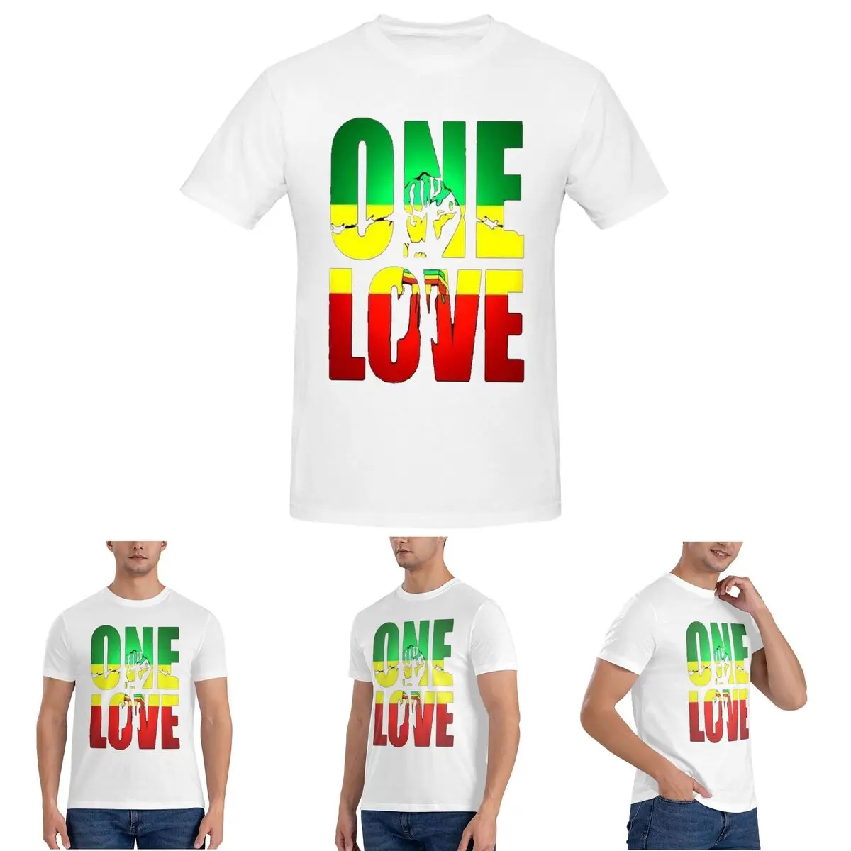 

Harajuku Vintage Style Arts Bob Marley One Love Футболка для мужчин Хлопковые футболки больших размеров Мужские футболки с коротким круглым вырезом Одежда