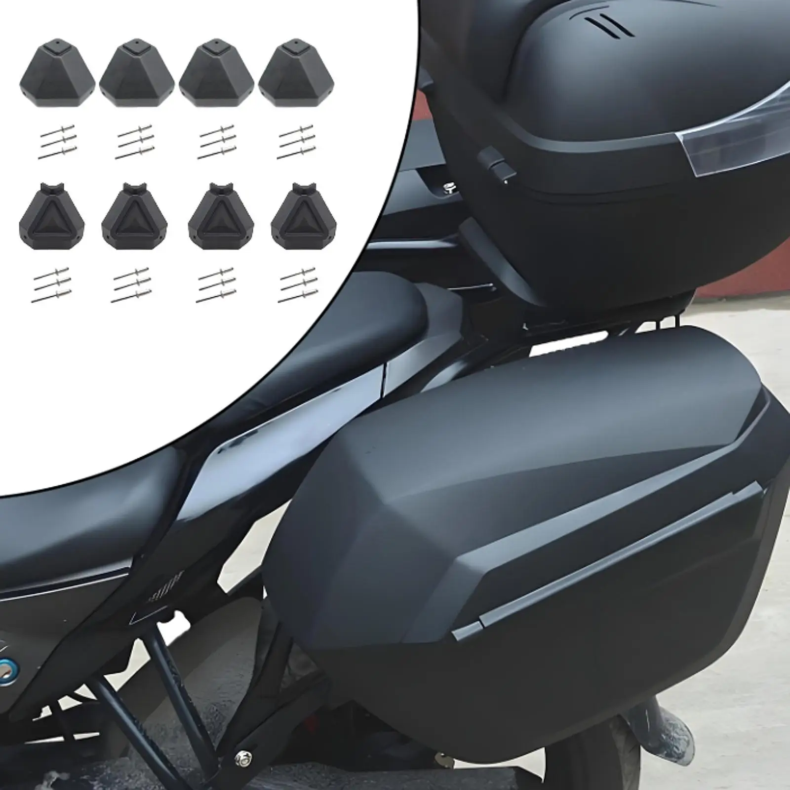 

4Pcs Motorcycle Top Case Corner Protectors Trunk Corner Protection Nylon