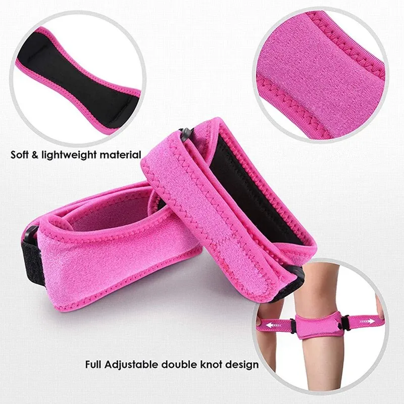 1pc Adjustable Knee Strap Patellar Tendon Pressurized Protector Support Slider Pad Rodilla Guard Badminton Running