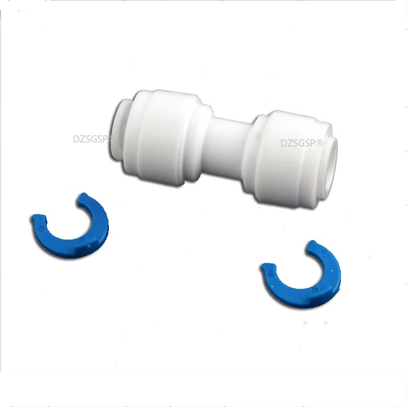 

RO Water System Equal Straight 1/4" 3/8" Hose Connection Coupling Reducing Plastic Quick Pipe Fitting Reverse Osmosis Connector