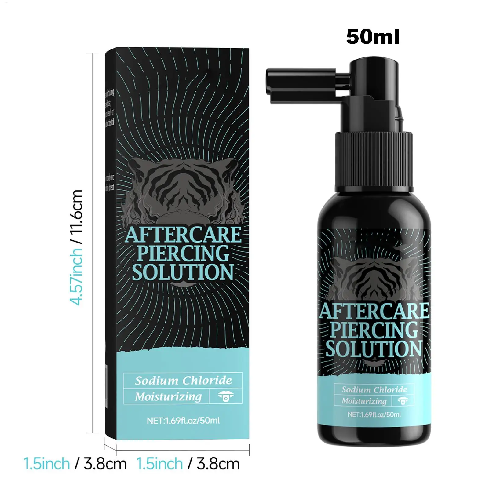 After Care Piercing Solution 50ml Gentle Safe Mist Piercing Spray Aftercare for Adults Men Women Newly Pierced Areas Care image 6