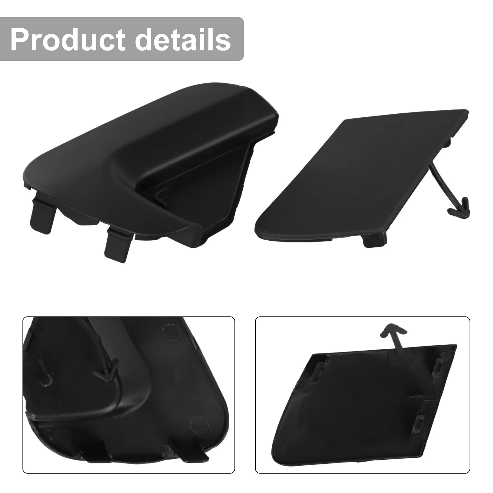 

2 Pack Front Bumper Tow Hook Cover for Toyota For Yaris LE 2012 2014 Replaces 5212752931 521290D050 Easy Direct Replacement