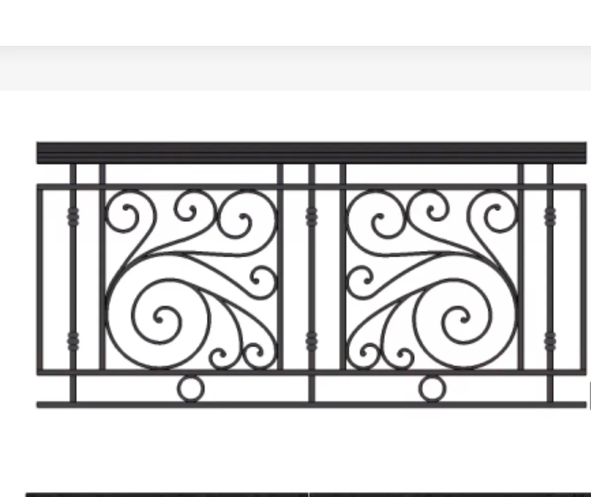 Elegant Wrought Iron Railing Balcony Balustrade For Home