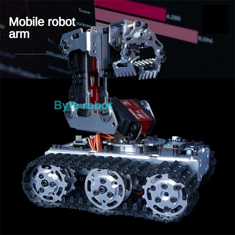 Per Arduino APP Braccio robotico mobile con telaio del serbatoio Robot fai da te per auto con 20KG/25KG Servomotore digitale Robot Kit fai da te STEM Toys