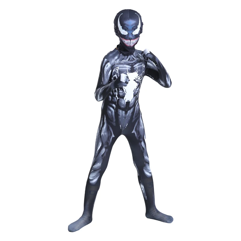 Children's cosplay costume Costume Cosplay New Venom 2 Red Venom Jumpsuit Tights SpiderMan Hero Costume Halloween costume