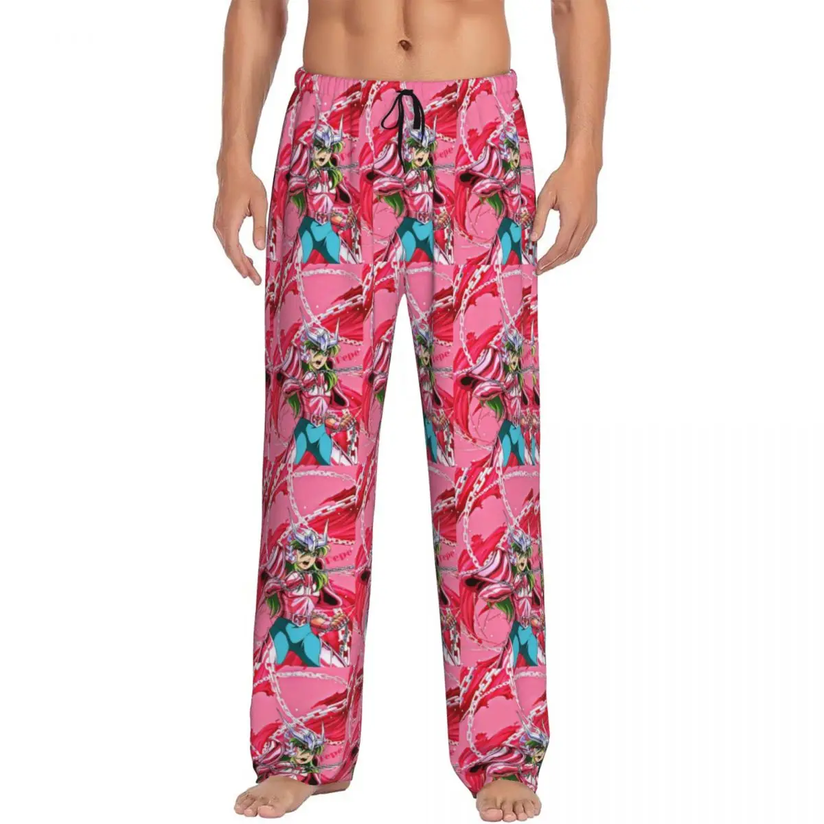 

Мужские пижамные штаны Saintes Seiya в стиле аниме Манга на заказ, одежда для сна с принтом, низ с карманами